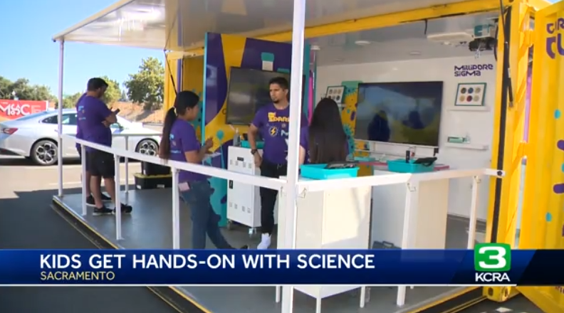 The ‘Curiosity Cube’ stopped by the SMUD Museum of Science and Curiosity